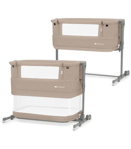 Culla Neonato Pieghevole COSTWAY Con Materasso - 4 Altezze Regolabili, Per Bambini 0-6 Mesi - Foto 4