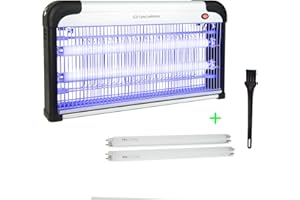 Concise Home XHY-30EU-1 Zanzariera Elettrica Interni, Lampada Anti-zanzara a UV Uccide Le Mosche frantoio Elettrico per Insetti con Una Potenza di 30w (2x15w), con 2 Tubi da 15w Regalo Zanzare(30W+)