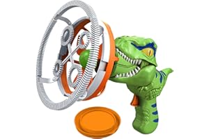 DSRMXS Electric Dinosaur Bubble Machine,Fan Dinosaur Bubble Maker, Bubble Gun, Bubble Blaster Fun Portable Dinosaur Bubble Blower Wand, for Girls Boys Outdoors Activity Toy Birthday Gift