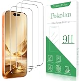Pokolan Pack of 3 Tempered Glass Screen Protectors for iPhone 17 Pro Max, 9H Hardness, 0.3 mm, Ultra Transparent, Bubble-Free