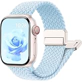 EWEC Apple Watch Uyumlu Manyetik Tokalı &Ouml;rg&uuml; Kordon - 49mm/46mm/45mm/44mm/42mm/41mm/40mm/38mm Uyumlu - Apple Watch SE &amp; Ultra