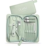 Set Manicure DUAIU 12 Pezzi Tagliaunghie Professionale Kit Manicure Set Manicure in Acciaio Inox Manicure Set Donne e Uomini 