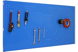 SimonRack Panel Herramientas Pared, Organizador Herramientas, Incluye 8 Ganchos, 900x600 mm, Azul - Simonwork