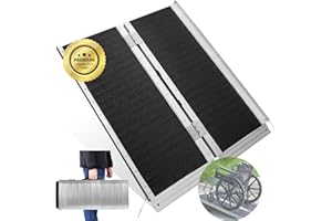 OrtoPrime Rampa para Silla de Ruedas Plegable y PORTÁTIL Rampa Silla de Ruedas Salvaescaleras Portátil - Rampa Plegable Carga Silla de Ruedas - rampa Minusválidos Seguridad - Rampa Salva Escalones