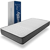 Matelas Wooly 90x200 Cm - Latex Et Mousse Mémoire - 7 Zones De Confort - Enfant Et Adulte