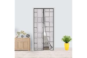 ORUMRUD Insulated Door Curtain 90x205cm,Thermal Magnetic Self-Sealing Door Screen Winter Stop Draft Keep Cold Out Door Cover,Privacy Screen Door for Kitchen,Bedroom,Air Conditioner Room,Hands Free