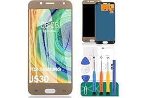 SRJTEK Per Samsung Galaxy J5 2017 J530 J530F J530S J530K J530L J530FM J530Y J530YM Schermo LCD Digitizer Kit di montaggio in vetro, pellicola temperata, colla e strumenti (oro)