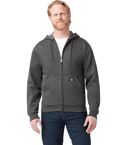 Volcom Felpa Con Cerniera Uomo Sngl STN Zip Fleece, Colore Grigio Melange, 80% Cotone 20% Poliestere, Ricamo Petto, Taglio Classico - 2