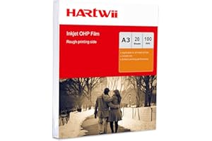 A3 OHP Film for Inkjet Printing - 20sheets Overhear Projector Transparency Film 420x297mm Hartwii