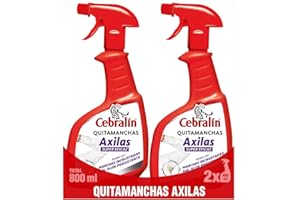 Cebralín - Quitamanchas Axilas, Elimina las Manchas Amarillas y Cercos en Axilas, Quita el Mal Olor Persistente, Sin Lejía - Pack de 2 x 400 ml = 800 ml