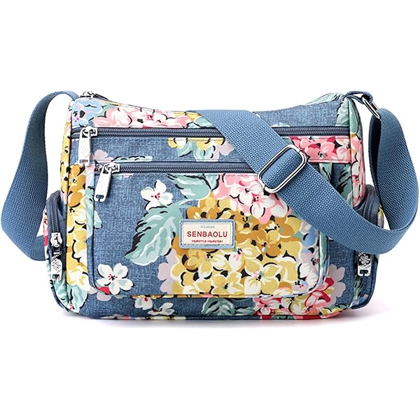 Crossbody Bag for Women, Multi Pockets Waterproof Nylon Shoulder Handbag, Crossbody Purse,Lightweight Pocketbooks | NL