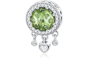 MUERDOU Birthstone Charm Fit for Pandora Charms Bracelets and Necklaces Birthday Gifts for Woman