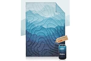 KingCamp Waterproof Lightweight Camping Blanket,All Weather Warm,Thermal Throw, Packable Travel Blanket for Outdoor Picnics, Beach, Hiking, Car, Camping & Indoor 78.7" x 57.1" Frosted Valley