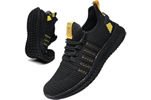 VNANV Mens Running Walking Tennis Trainers Casual Gym Athletic Fitness Sport Shoes - Fashion Sneakers - Ligthweight-Comfortable-Working Outdoor Flat Shoes - Jogging-Fitness Red