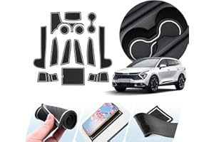 LUWU Kia Sportage NQ5 2022+(Atomatique/Électronique) Tapis en Caoutchouc antidérapant pour Console Centrale,Rangement d'accoudoir,Porte-gobelet antidérapant,Accessoires intérieurs de Voiture(Blanc)