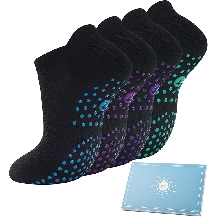 3 Paires De Chaussettes De Yoga Antidérapantes Pour Femmes Chaussettes Hautes De Pilates Adaptees Au Yoga Et A Danse Tailles 35 A 41 99533074
