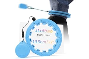 JLoibao Weighted Hula Circle Hoop for Adults With Sweet Weight Ball, Infinity Fiteness Hoop Plus Size, Include 24 Detachable Links, for Women Smart Exercise Equipment