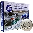 Dolphin Automotive DPS400 Reverse Parking Sensors Auto Express Award Winning In 32 Colours 4 Ultrasonic Radar Sensors Kit Audio Alert System Matt & Gloss Black +30 More Colours (Champagne)
