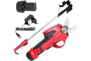 STREND PRO Akku Elektrische Astschere Teleskop | für einfach Garten und Baum Beschneiden | max. 22mm, 170cm Lang teleskopstiel Getriebe gartenschere | 1 x 7.2V Akku enthalten | Akkuschere, Baumschere