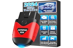 AUTOPHIX 3210 Bluetooth OBD2 Lecteurs de Code de Voiture Nniversels améliorés et Outils de Numérisation avec Test de Batterie Vérification de la Lumière du Moteur App Exclusive pour iPhone et Android