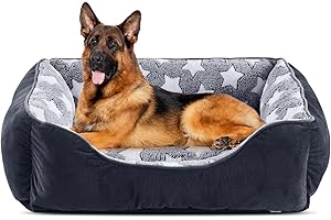 FURTIME Cuccia Cane Letto per Cani Cuscino Lavabile e Antiscivolo Lettino Morbido Divano per Cani Cuccia Cane Interno Taglia Grande Brandina per Gatto XXL(106x80x23cm) Nero