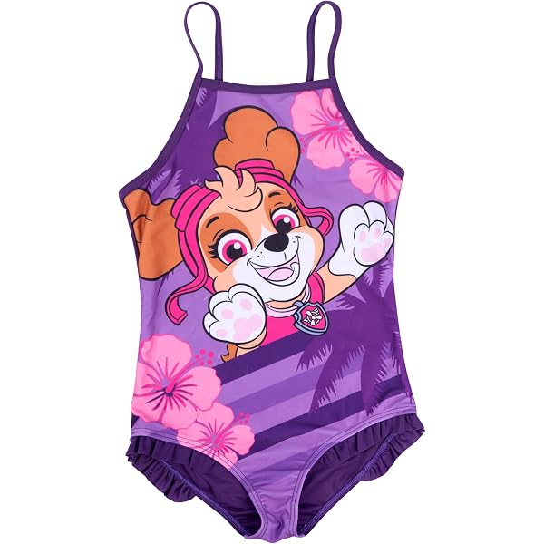 PAW PATROL Skye Tankini Bikini Badeanzug Für Mädchen – Türkis, Ärmellos