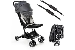 Passeggino leggero 25 kg portata ZANCLEM - Reclinabile Super Accessoriato con Chiusura Ombrello| Passeggino compatto con Cintura 5 Punti e Freno a Pedale - passeggino da viaggio aereo
