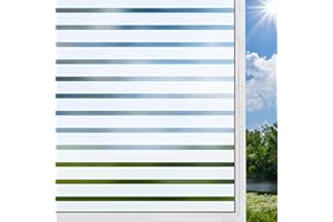 DIFIT Pellicola per Vetri Finestre 44.3x200cm, Strisce Larghe Pellicola Adesiva per Vetri Elettrostatica Autoadesiva Pellicola Vetri Decorativi Anti UV Pellicola Privacy Finestre per Ufficio Casa