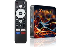 DULMSSXY Android tv box,X14 PRO Android 14.0 box 2GB RAM 16GB ROM RK3518 Quad-Core 64bit Cortex-A53 Mali 450 MP2 GPU Support 4K 3D 1080P 2.4/5.0GHz WIFI BT5.0 10/100M Ethernet DLNA HDMI2.0 USB3.0 H.265