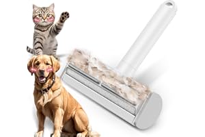 Hatolove Brosse Anti Poils Animaux Chat Chien, Brosse Ramasse Enlève Poils, Magique Réutilisable pour Poils, Rouleau à Poils d'animaux, Épilateur(vêtements/canapé/Voiture/lit/Tapis), Facile à Nettoyer
