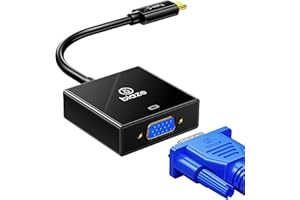 biaze ZH55 USB C zu VGA Adapter, Typ-C 3.1 auf VGA Konverter, Full HD Typ C zu vga Kompatible with iPhone 15 Plus Pro Max,MacBook Air 2022,iPad,iMac,Samsung Galaxy Tab,Dell XPS,Surface
