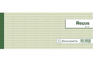 Exacompta, 25E Carnet "recus" avec talon 10,5 cm x 16,5 cm - 50 reçus