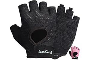 LeerKing Gants de Sport pour Fitness Gym Musculation Pole Respirant Anti-dérapant Unisex