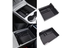 BOWFAR 2 PCS für Tesla Model 3 Model Y Mittelkonsole Organizer Armlehnen Aufbewahrungsbox Silikon Mittelkonsolen Tabletts Tesla Zubehör