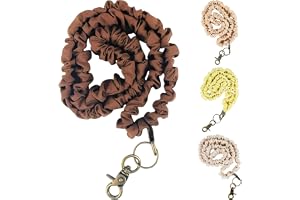 Kronabelle 4 st scrunchie nyckelband, 94 cm polyester skrynklig tryckt nyckelband, flerfärgad armbandsnyckel med lås, söt nyc