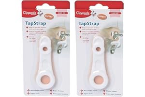 Clippasafe Correa para grifo, protector infantil para grifo, 2 correas para grifo, paquete múltiple