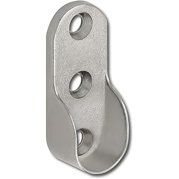 4 Stück Kleiderstangen Halterungen Edelstahl - U-förmige Schrankrohrhalterung 32mm