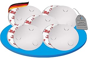 sonero MH-070 uchwyt magnetyczny do czujników dymu (detektor tlenku węgla i inne produkty), średnica 70 mm, bardzo silne magnesy, 5 sztuk
