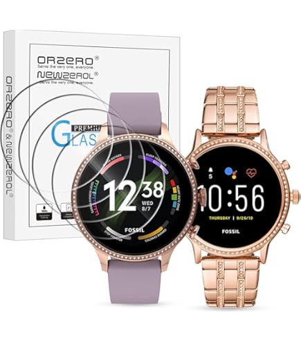 Diruite Display-Schutz Für Fossil Gen 6/Gen 5 Smartwatch - 2x Klar + 2x Privacy
