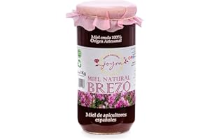 JOYRA SABOR NACIONAL Miel Cruda, 100% MIel Pura de Abeja. Natural y Artesanal. 11 Variedades de Sabores, APICULTURA ESPAÑOLA. Sin Pasteurizar, Conservan Polen, Enzimas y Antioxidantes. (1 KG, Miel de Brezo)