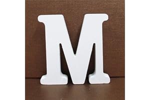 Gspirit Decorativo De Madera Letras, Pared Letras 26 Letras Madera Alfabeto para Niños Bebé Nombre Cumpleaños Fiesta Boda Casa Decoración (M)