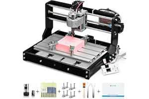 Genmitsu CNC 3018-PRO Router Kit GRBL Control 3 Axis Plastic Acrylic PCB PVC Wood Carving Milling Engraving Machine, XYZ Working Area 300x180x45mm