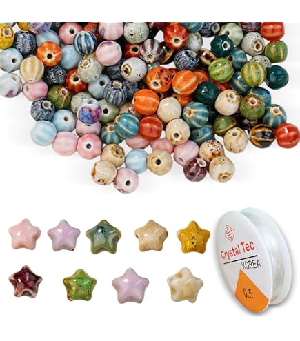 50 pezzi/lotto) perline rotonde in ceramica da 8 mm perline sfuse in porcellana fai da te per la creazione di gioielli con bracciale collana  36
