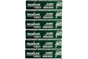 MONEY-MATE MM Palmolive Men Classic Lot de 6 crèmes à raser pour homme – Rasage lisse, mousse riche, adoucit les poils du visage, parfum classique, tous types de peau, essentiel de toilettage quotidien