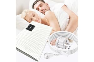 ‎HUNAIGEE HUNAIGEE Universelle Erdungsbettlaken Erdungsmatte für Bett - Bio-Baumwolle mit Silberfaser für Besseren Schlaf Erdungslaken Erdung-Bettlaken Grounding Bed Sheet Mat Beige 68x132cm