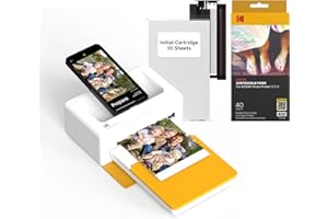 ‎KODAK KODAK Dock Plus 4Pass Photo Printer (10 x 15 cm) + Pack of 90 Sheets of Photo Paper
