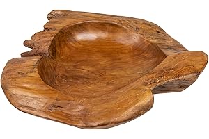 SMARTSF invicta INTERIOR riess-ambiente massive Schale NATURE ROOT 40cm natur Teakholz Wurzelholz