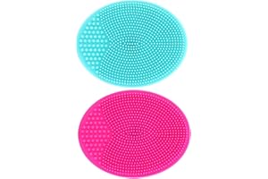 Momeski 2 Stück Silikon Baby-Badebürste, Baby-Kopfhaut-Massagebürste, Babybettbürste, Baby-Shampoo-Bürste,manuelle Gesichtsreinigungsbürste für Erwachsene,Peeling-Bürste,ultraweich Silikonpinsel