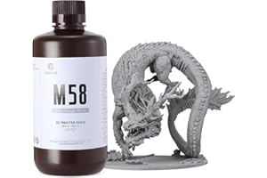 RI RESIONE RESIONE Tough 3D Printer Resin: Not-Brittle ABS Like Tough & Rigid 3D Resin for LCD/DLP/MSLA 3D Printing UV 405nm(Gray 1000g)