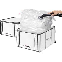 Housses De Rangement Sous Vide Compactor - Gain De Place 75% - XXL Pour Couettes, Vêtements - Aspirateur Compatible